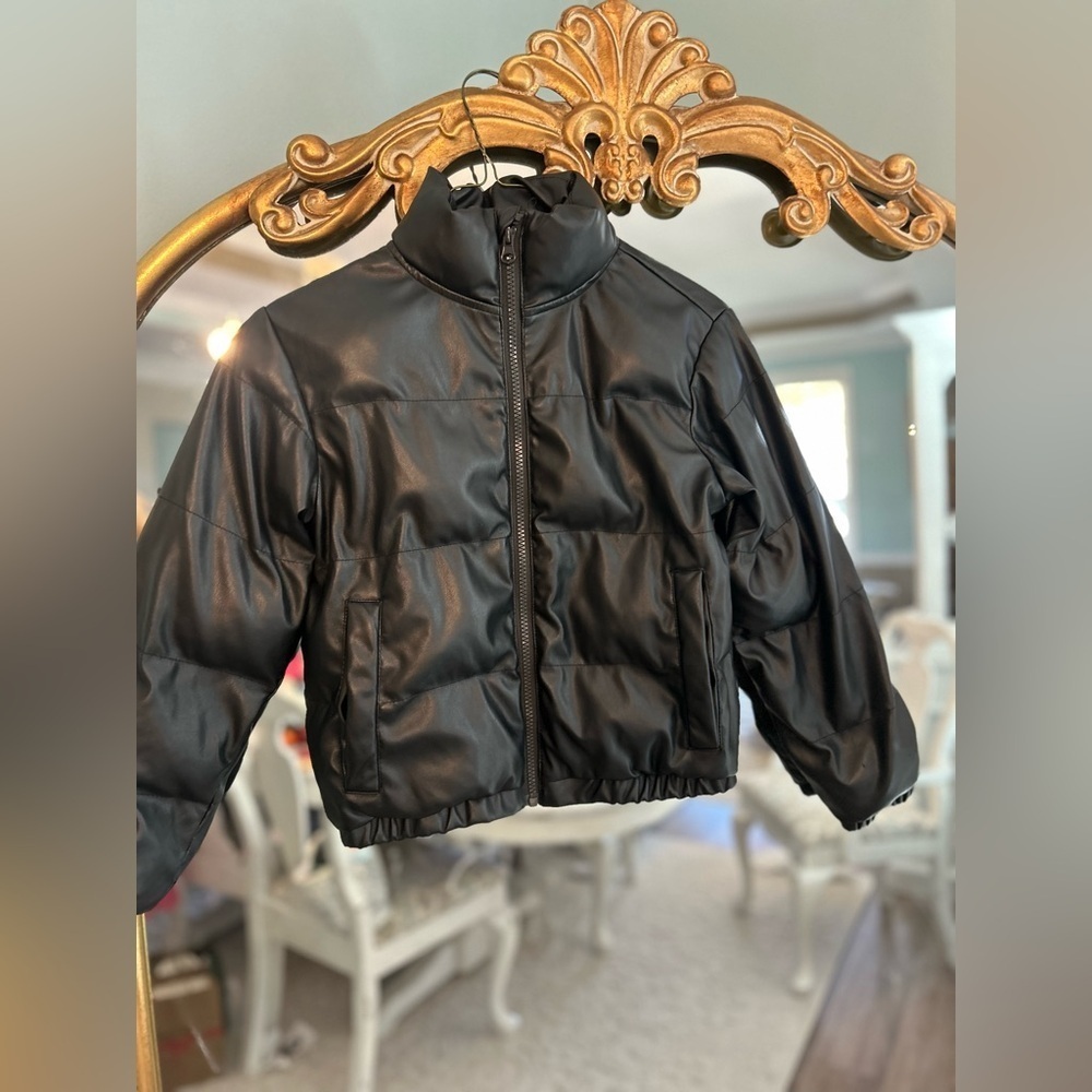 Art Class Black Puffer Jacket for Kids